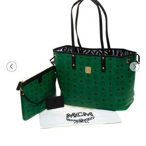 MCM Green Tote Bag Set